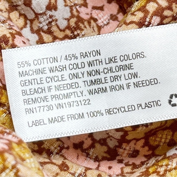 UNIVERSAL THREAD Women’s Orange Floral Long Sleeve Ruffle Midi Dress Size XL - Picture 11 of 11